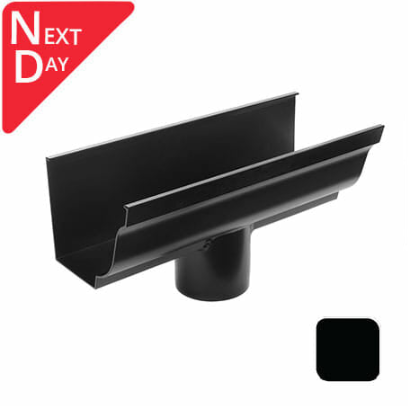 125x100mm SnapIT Aluminium Moulded 63mm Outlet - RAL 9005M Matt Black