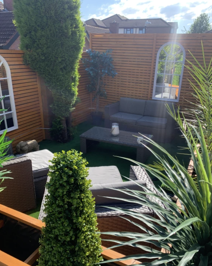 Grey 6 Piece Rattan Sofa Set With Loveseat Stool