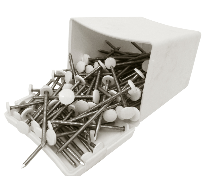 Freefoam Plastops Plastic Headed Nails - White, 50mm - x100 Pack
