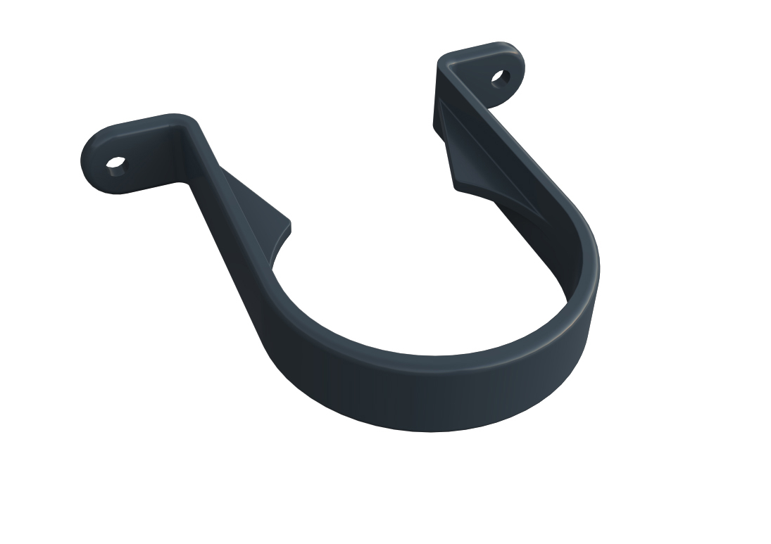 Freefoam Freeflow 68mm Round Downpipe Flush Pipe Clip - Anthracite Grey