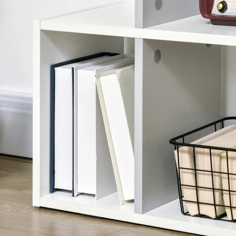 Modern 5-Tier Bookshelf - 13 Open Shelves Freestanding Bookcase for Home Office & Study - Stylish White Storage Solution