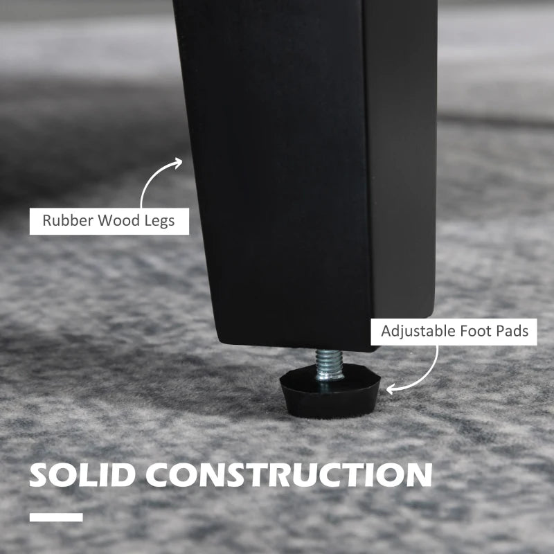 Modern Upholstered Accent Chairs with Rubber Wood Legs for Living Room and Bedroom - Set of 2, Blue