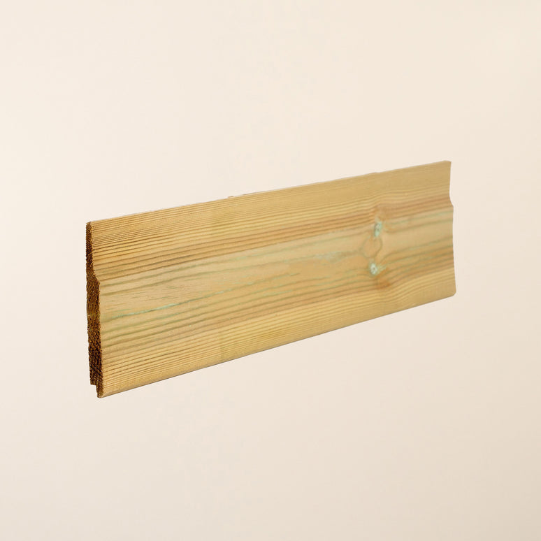 Pressure-Treated Redwood Shiplap Board – 119mm x 12mm – Exterior Timber Cladding