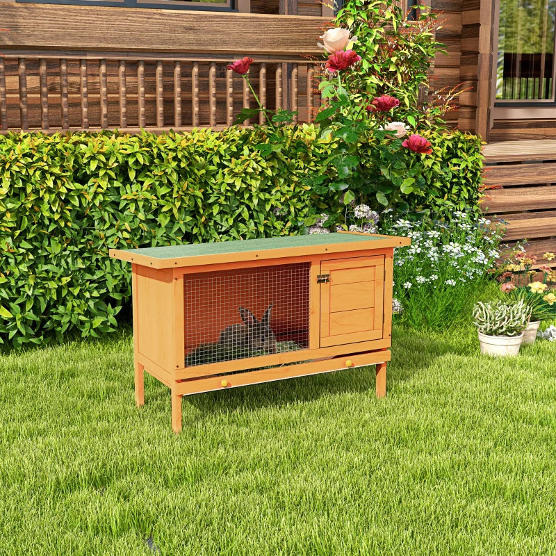 Outdoor Rabbit Hutch & Guinea Pig Cage - Spacious Bunny Shelter, 90 x 45 x 65cm, Weatherproof & Durable