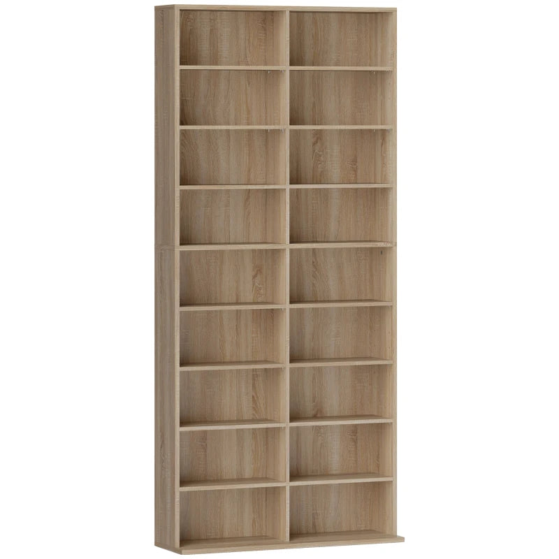 640 CD Storage Tower - Elegant Nature Wood Finish, Space-Saving Design for Organizing CDs and Media - Perfect for Home