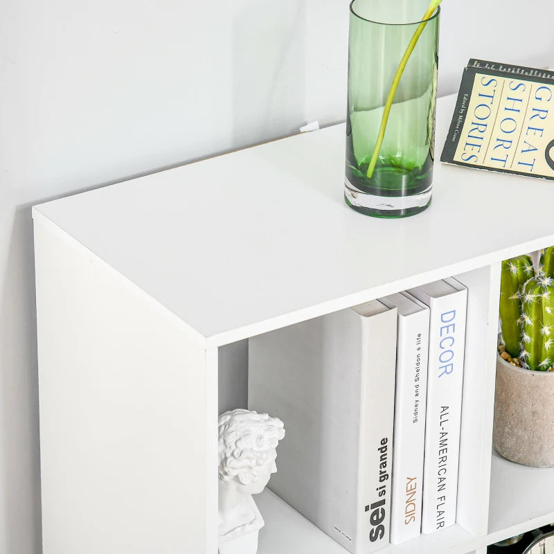 Modern 6-Cube Bookshelf in White - Stylish Storage Solution for Home, Office, or Kids' Room - Versatile Organizer