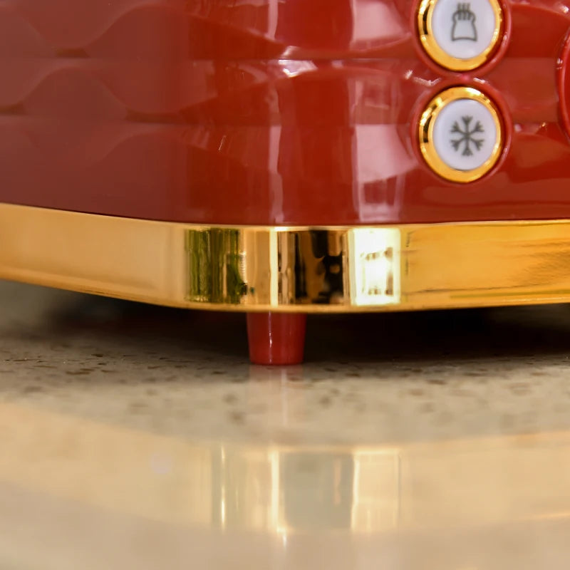 3000W Rapid Boil Kettle & 4 Slice Toaster Set - 1.7L Kettle with 7 Browning Controls, Crumb Tray, Red