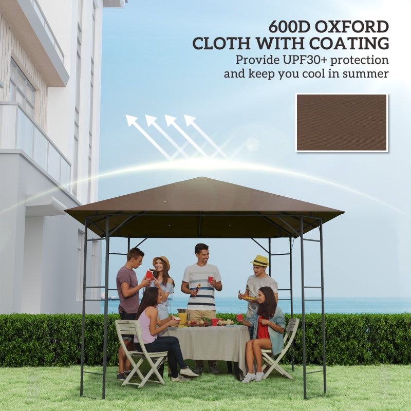 Brown 3x3m Gazebo Canopy Replacement Cover