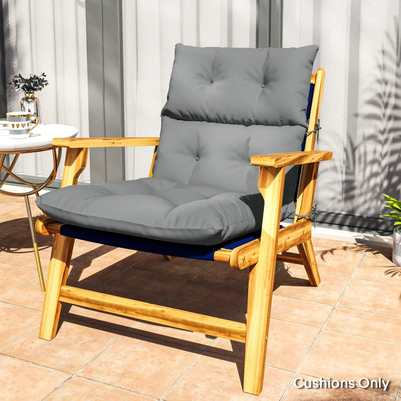 Padded Seat Cushion for 115 x 56cm Rocking Chair - Light Grey