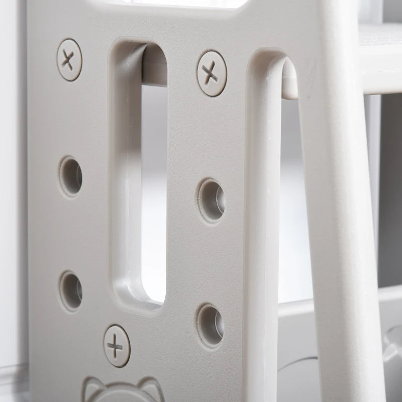 Adjustable Kids Step Stool with Non-Slip Mat - Grey - Perfect for Safe and Easy Reaching