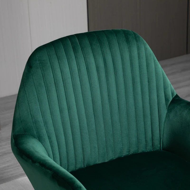 Modern Upholstered Accent Chair with Metal Base for Living Room in Green - Stylish Armchair for Home Decor