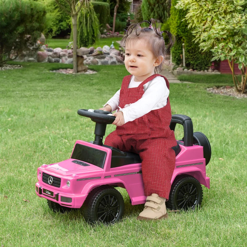 Licensed 3 in 1 Kids Ride On Car Foot To Floor Slider Push Along Toy Pink 12-36 Months