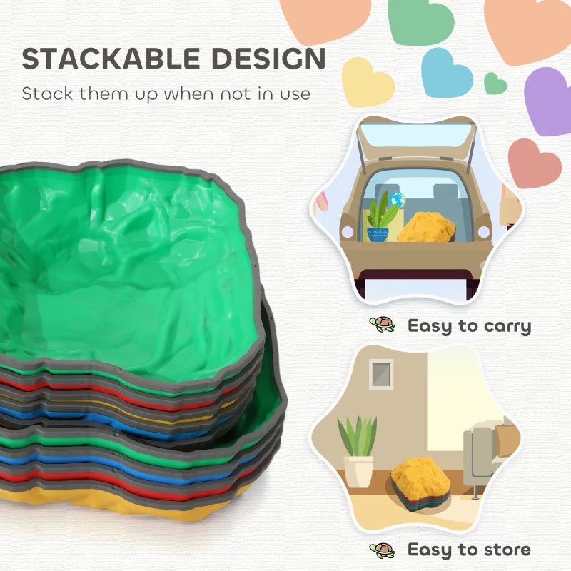 Colorful Balance Stepping Stones for Kids Non-Slip Indoor Outdoor Obstacle Course Ages 3-8