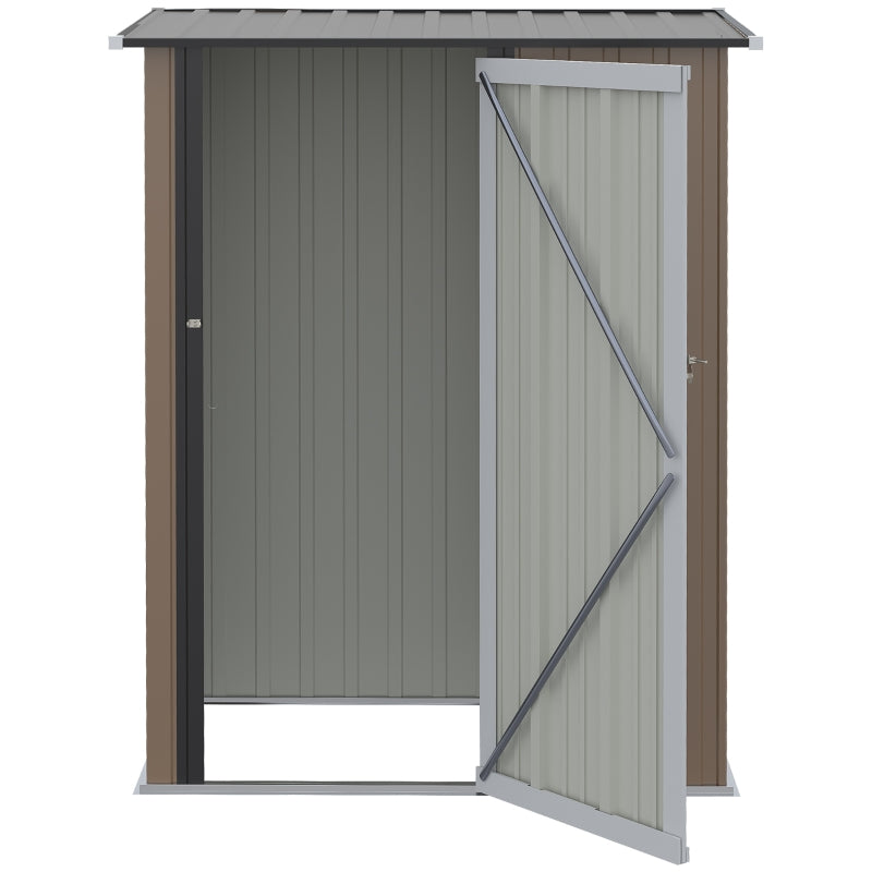 Brown 5ft x 3ft Metal Shed