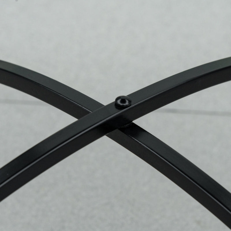 60cm Grey Mosaic Outdoor Patio Table - Round Garden Table for Outdoor Use