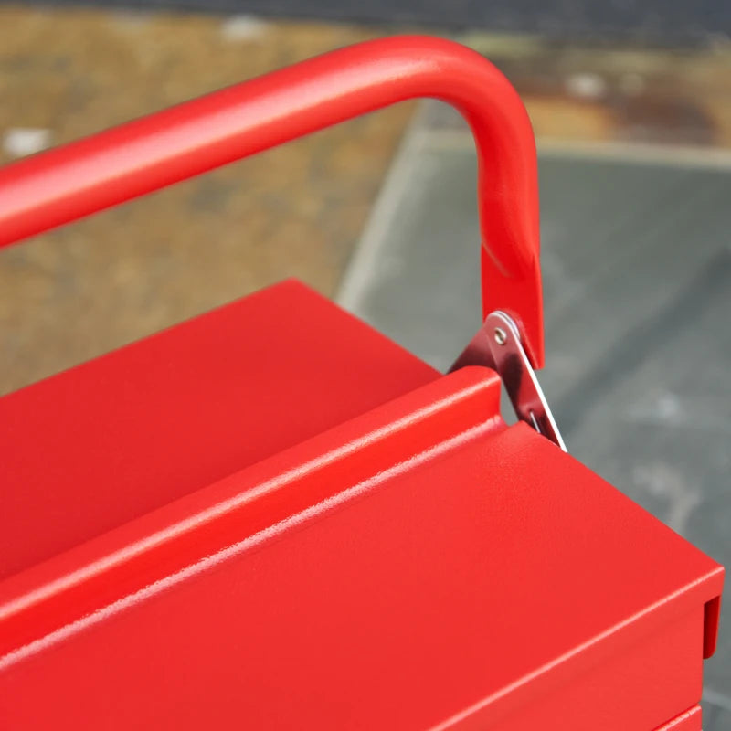 Professional 3-Tier Metal Tool Box for Workshops