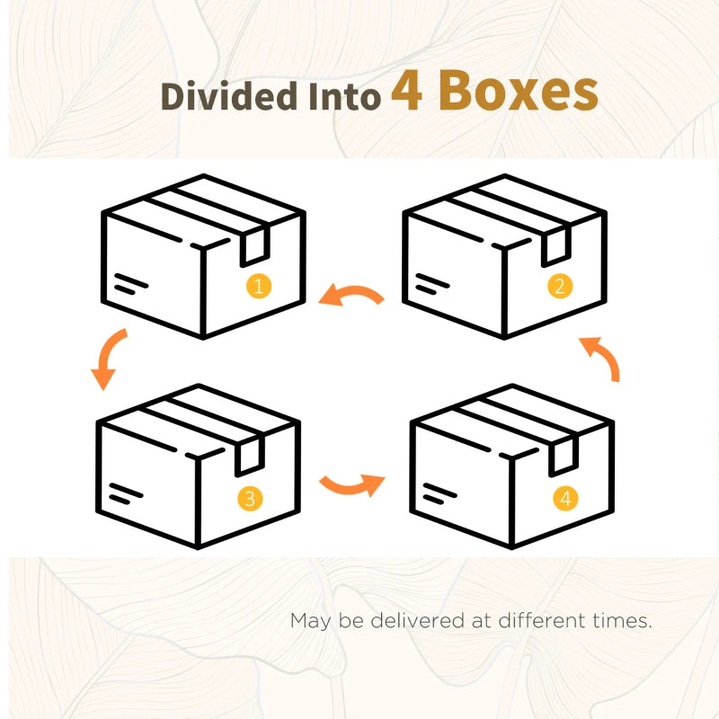 5-Piece Rattan Patio Reclining Chair Set with Footstools, Coffee Table & Cushions - Outdoor Garden Furniture in Brown
