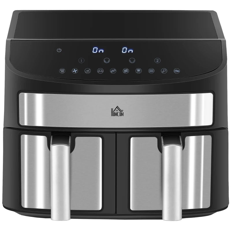 Dual Zone Air Fryer 8L - 10-in-1, Sync Cook & Finish, 2400W, 60-Minute Timer for Healthy Oil-Free Cooking