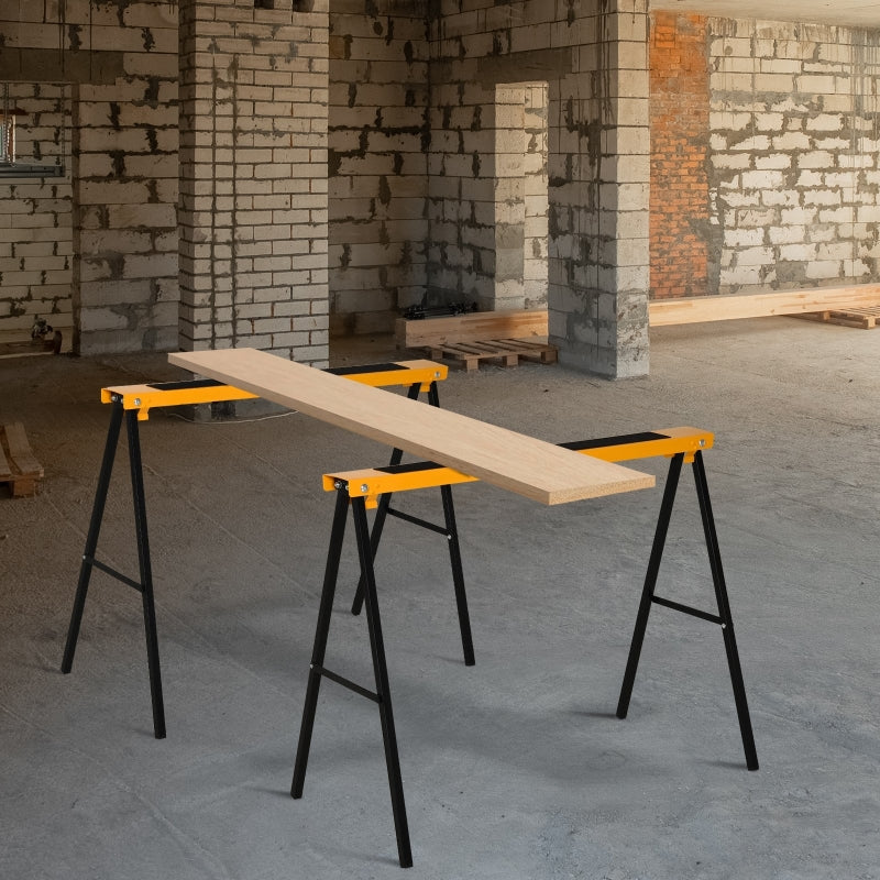 Folding Saw Horse Twin Pack for Work