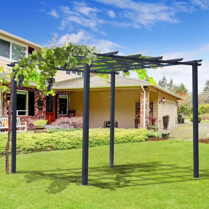 Metal Gazebo With Trellis Sides 3m x 3m