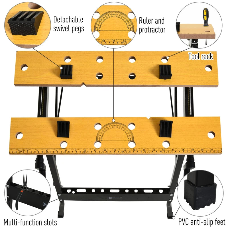 4-in-1 Folding Workbench for DIY Projects