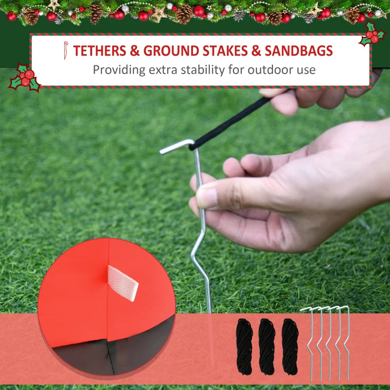 8ft Inflatable Santa Christmas Decoration with LED Lights - Holiday Yard Decor for Indoor & Outdoor Use