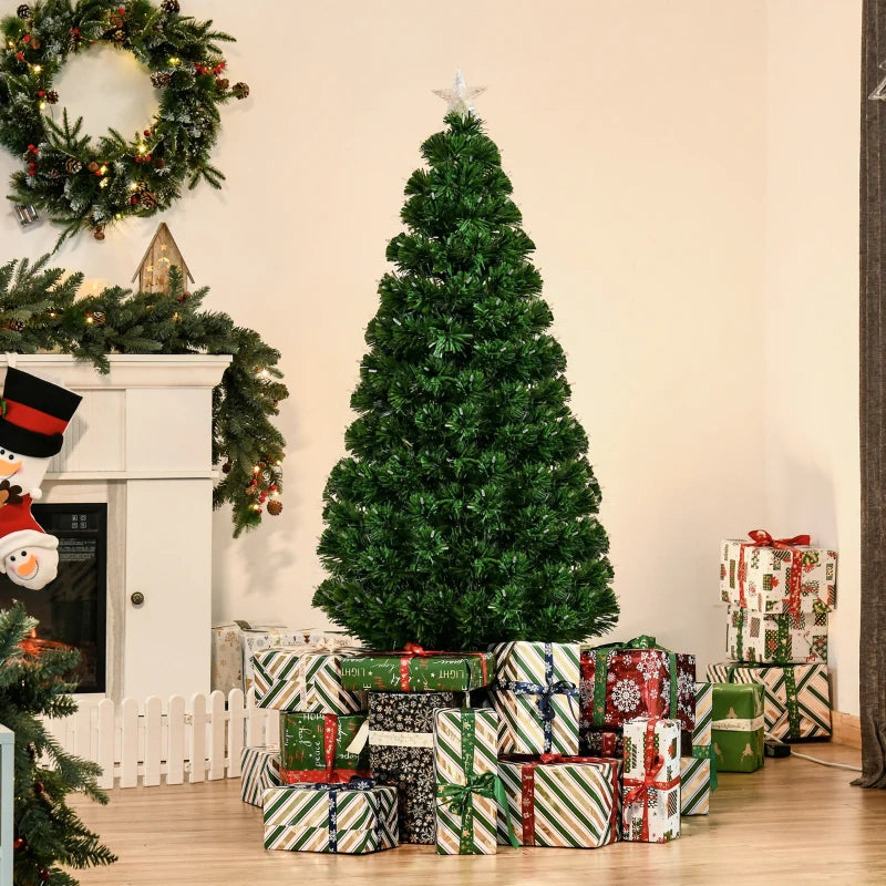 5FT Pre-Lit Artificial Christmas Tree with Star Topper & Metal Base - Perfect Holiday Home Decoration