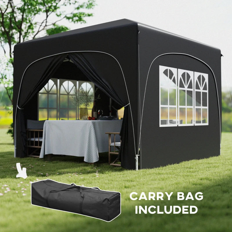 Durable 3x3m Pop-Up Gazebo Shelter with Accessories