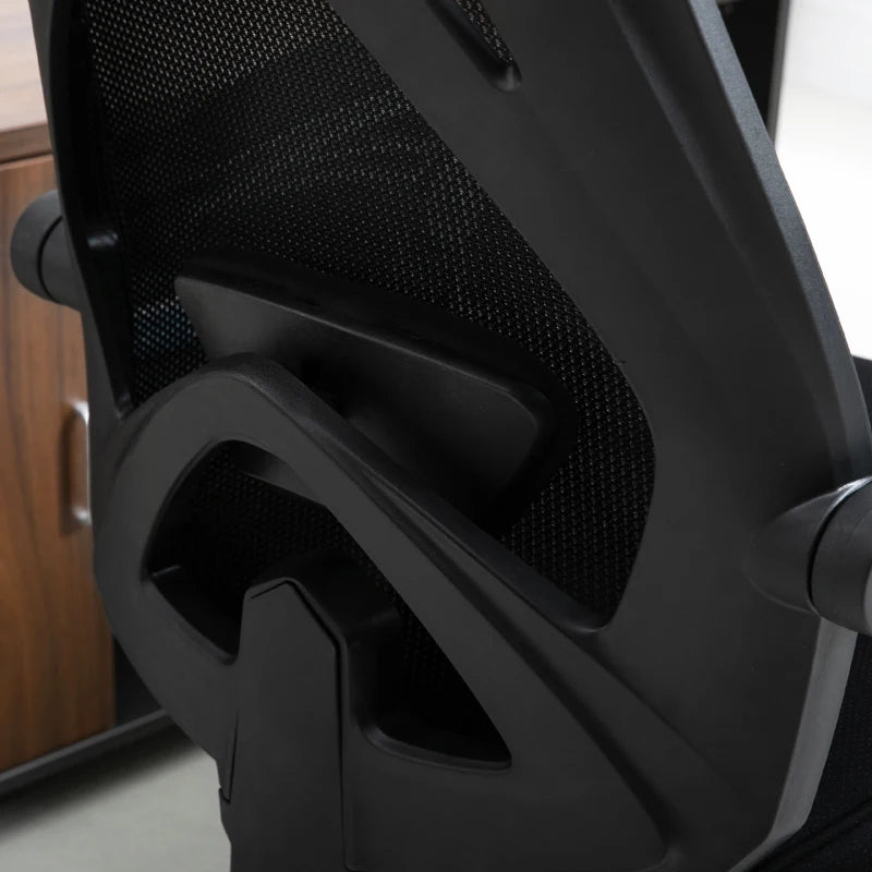 Vinsetto High Back Office Chair with Footrest - Adjustable Swivel Desk Chair with Headrest for Home Office - Black