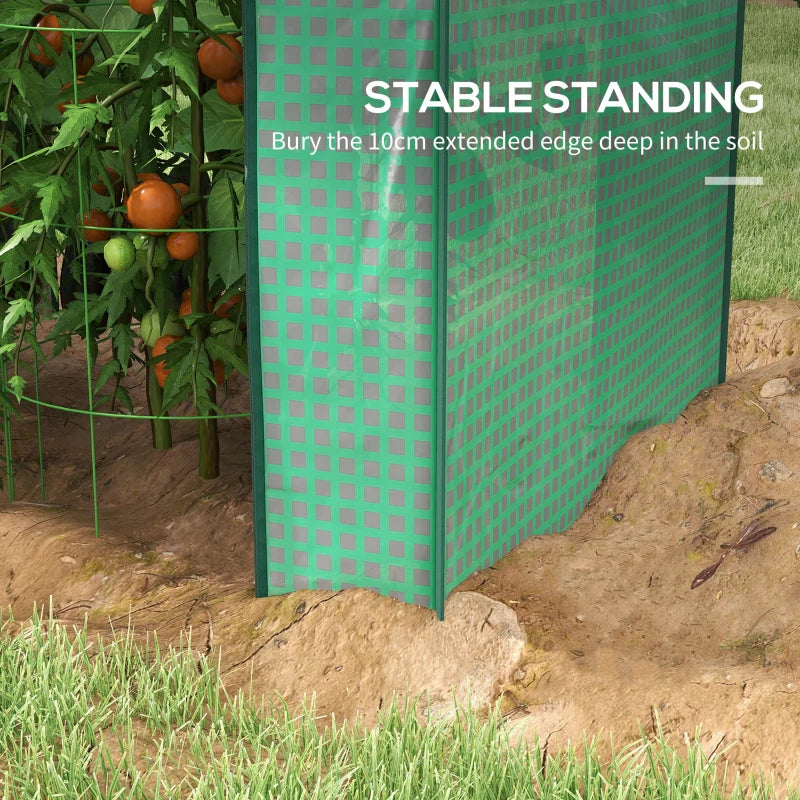 Compact Green 2-Room Mini Greenhouse with Roll-up Doors, Vent Holes, 100x80x150cm