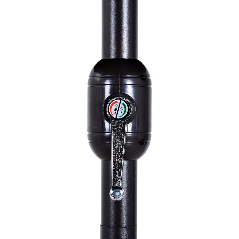 Double-Sided Wine Red Patio Parasol - 4.6m Sun Umbrella