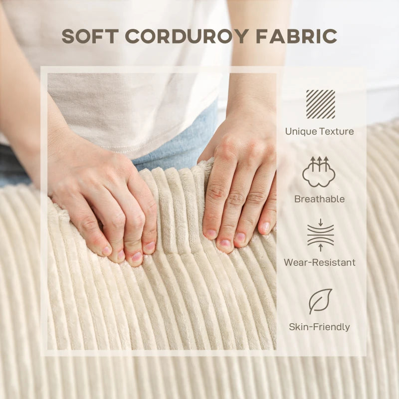 Modern 3-Seater Fabric Sofa with Spring Cushions and Scatter Cushions for Living Room or Home Office