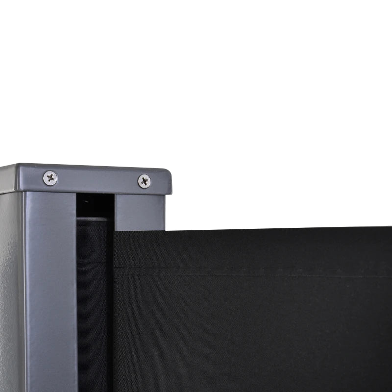 600 x 180cm Dark Grey Retractable Side Awning