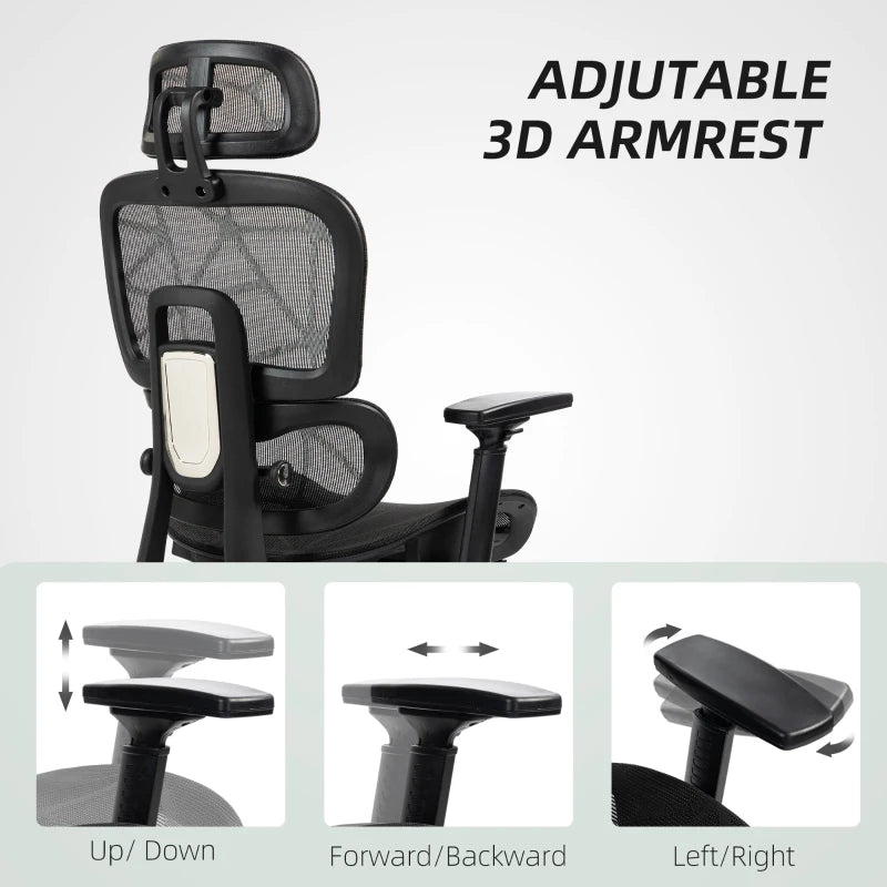 Ergonomic Multi-Adjustable Black Mesh Office Chair for Ultimate Comfort and Support - Perfect for Home and Office Use