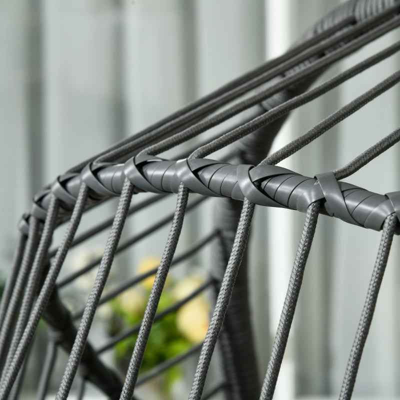 Grey Fully Padded Hanging Egg Chair