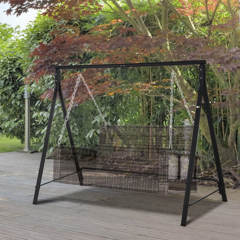 Black Steel Frame Swing Seat Stand