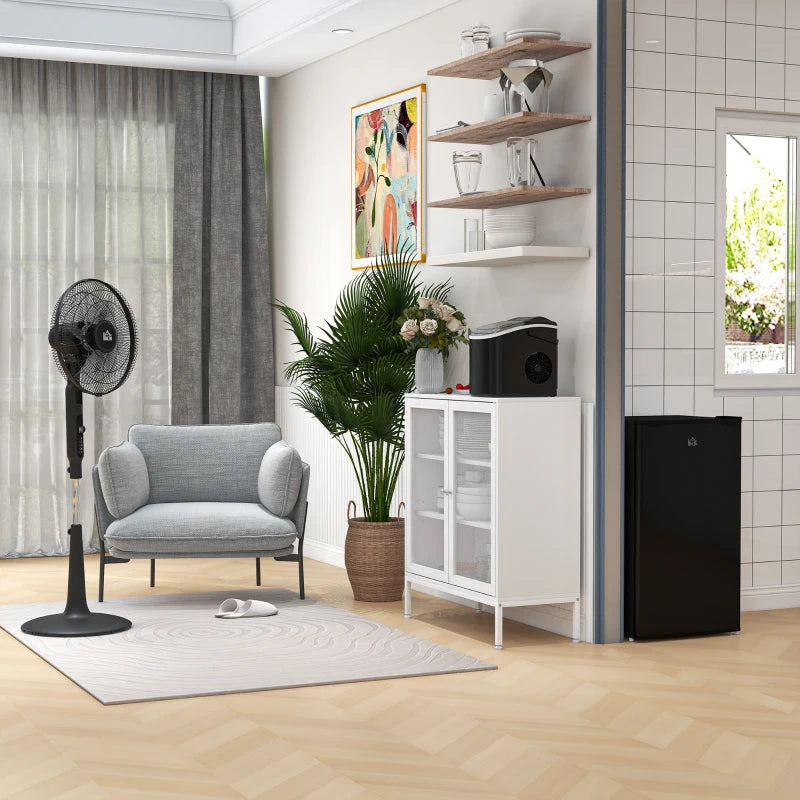 Portable Ice Maker Machine 12Kg Daily Production 9 Cubes Ready in 6-12 Minutes Countertop Ice Cube Maker with Scoop and Basket Black