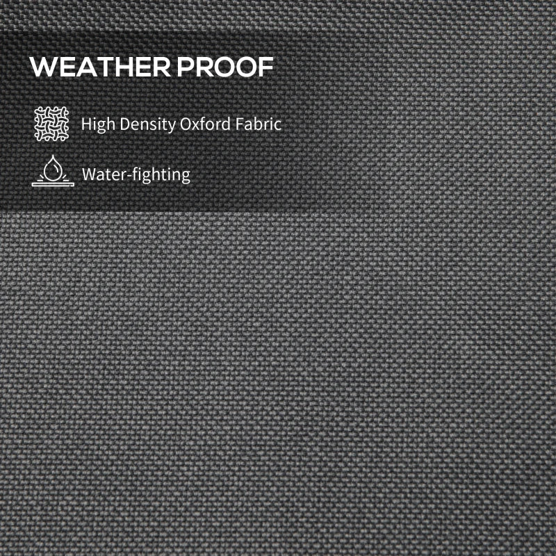 Dark Grey Cantilever Parasol Cover with Zipper - Outdoor Garden Protector