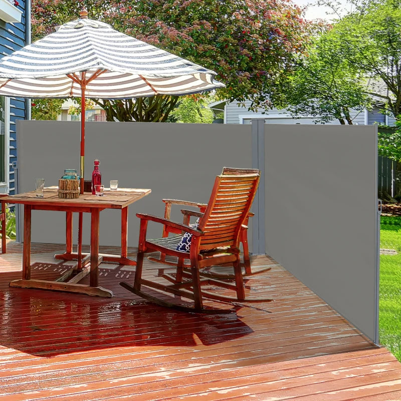 6m x 2m Retractable Side Awning Divider Screen