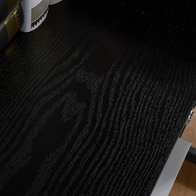 Secure Black Three-Drawer Filing Cabinet with Lock - Ideal for Home Office Storage and Organization