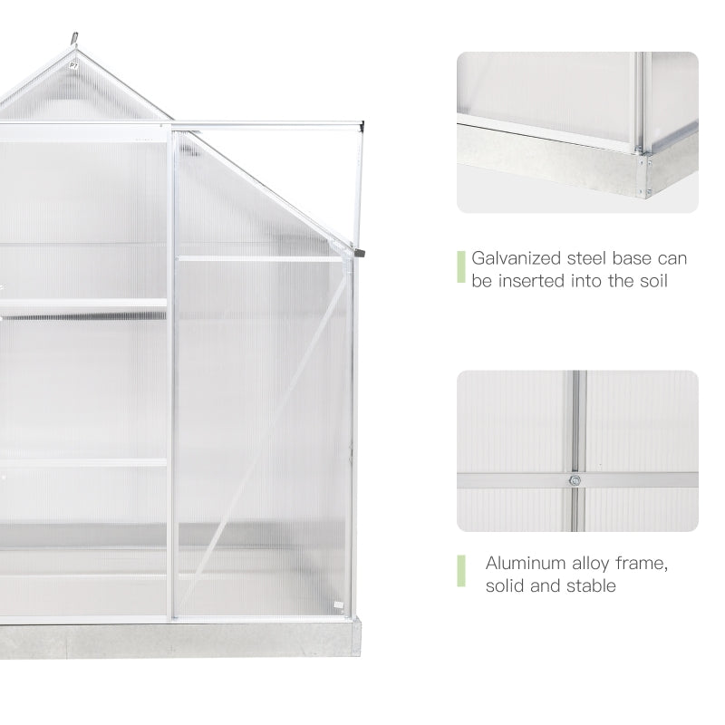 6ft x 6 ft Walk-In Polycarbonate Greenhouse
