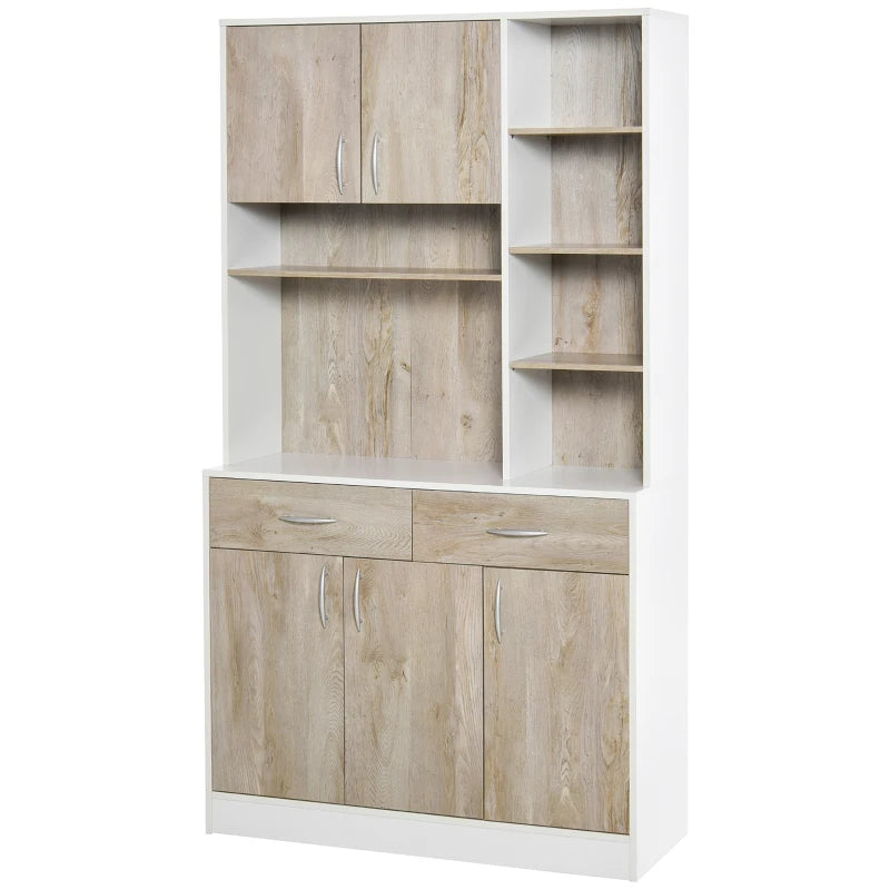 Stylish Kitchen Cupboard Sideboard Storage Cabinet with Countertop, Adjustable Shelves & Drawers for Dining & Living Room