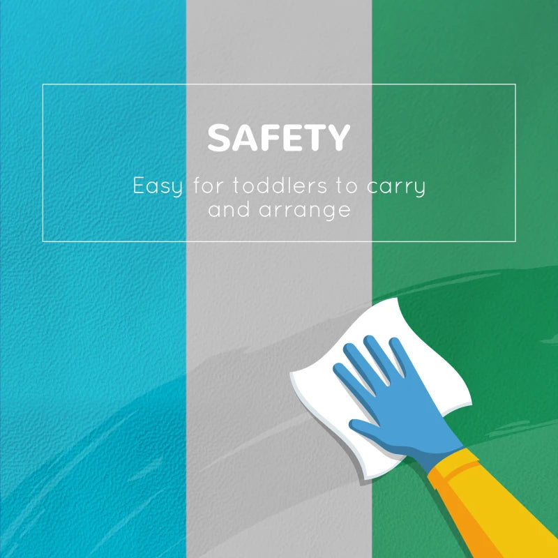 5-Piece Kids Soft Play Set - Climb & Crawl Foam Blocks for Toddlers - Indoor Activity Toys - Blue Learning Equipment