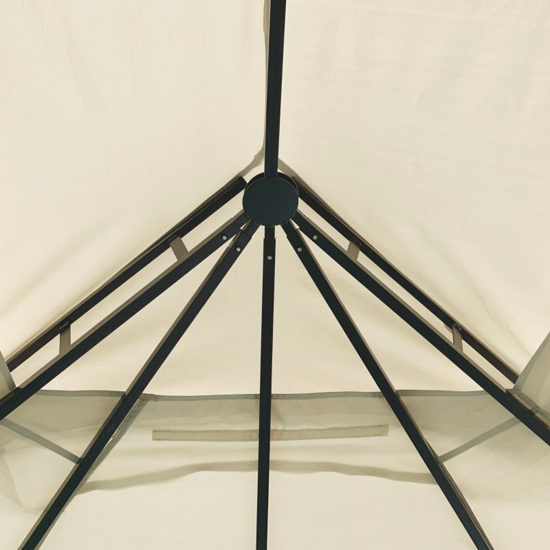 3.7m x 3m Circular Hardtop Gazebo