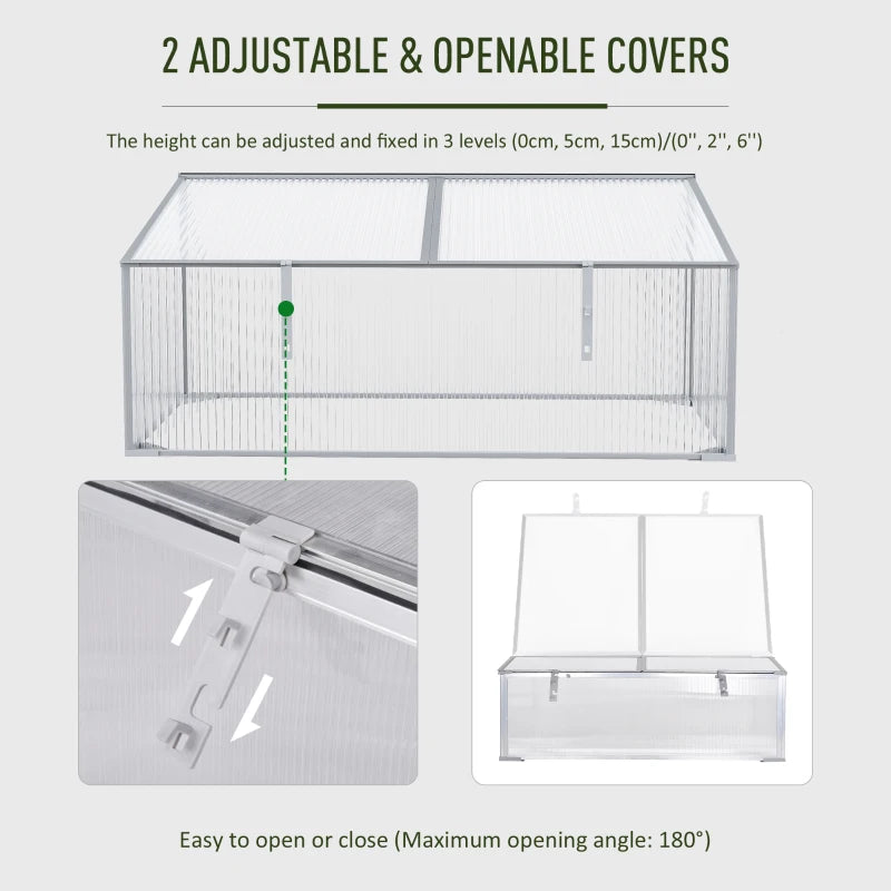 Green Polycarbonate Mini Greenhouse 99x60x44 cm