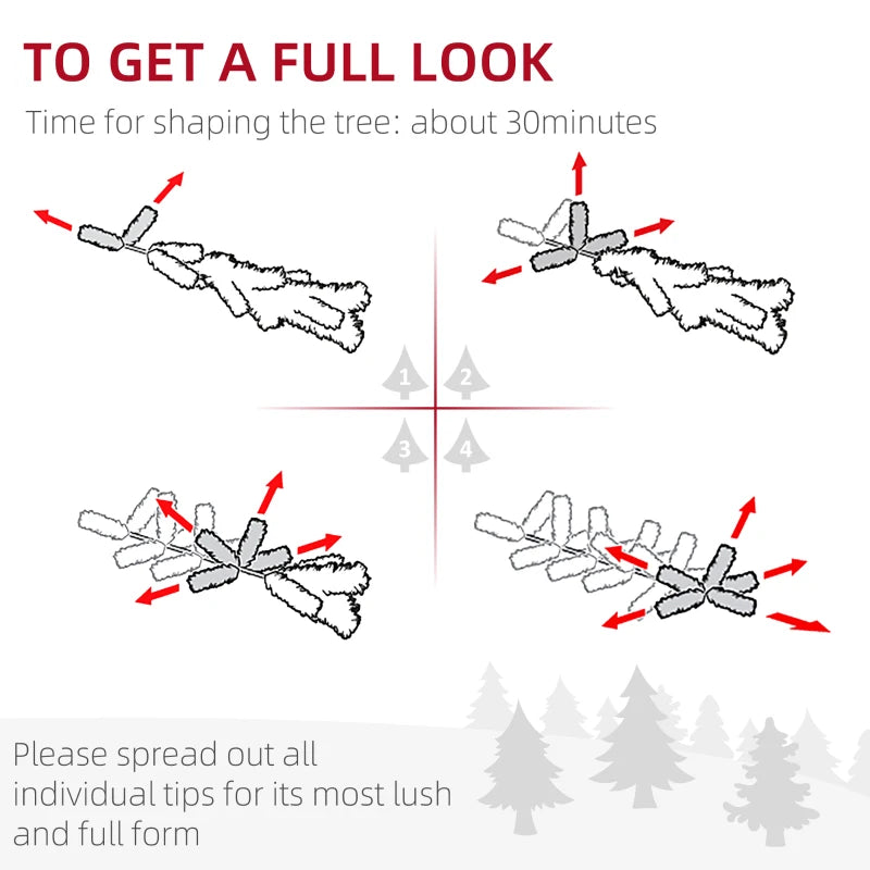 5ft Unlit Pencil Slim Artificial Christmas Tree - Realistic White Branches & Sturdy Stand for Holiday Decor