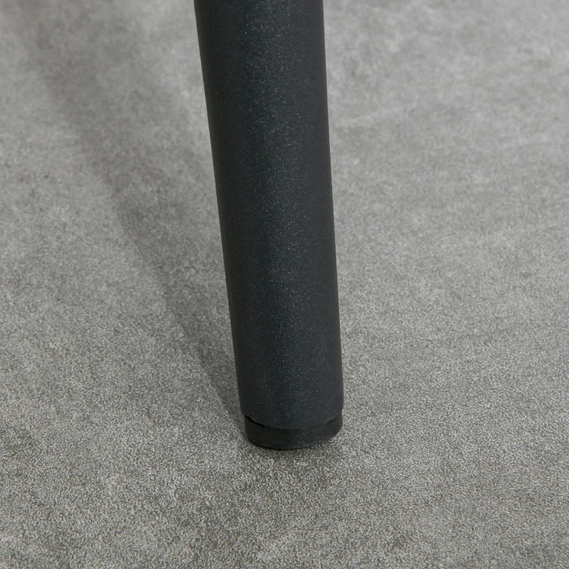 Modern Grey Dining Chairs Set of 2 - Upholstered Velvet Accent High Back Chairs with Metal Legs for Kitchen