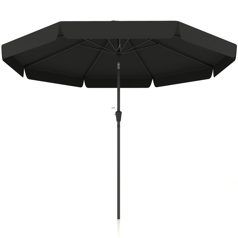 Black 2.7m Patio Table Umbrella with Tilt and Crank