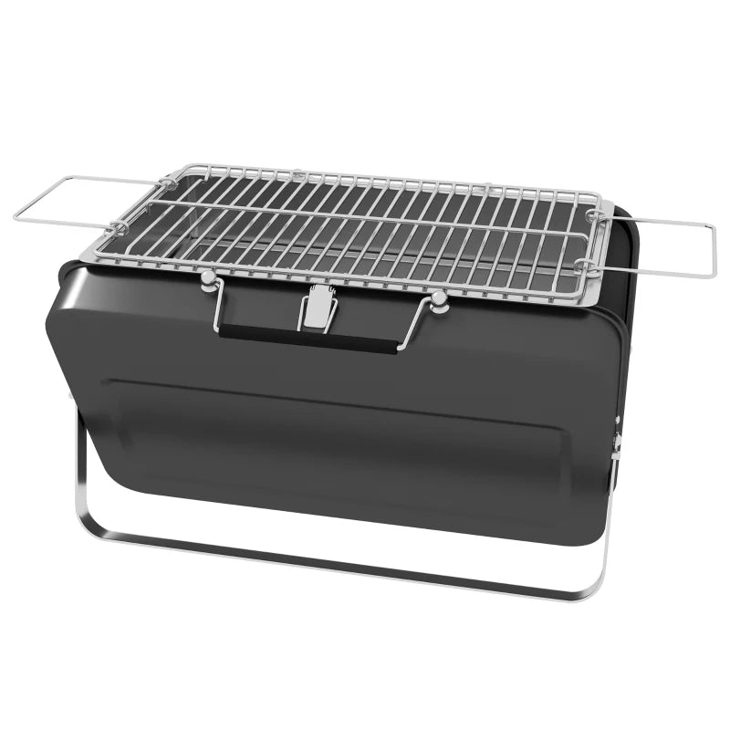 Black Portable Metal BBQ Grill