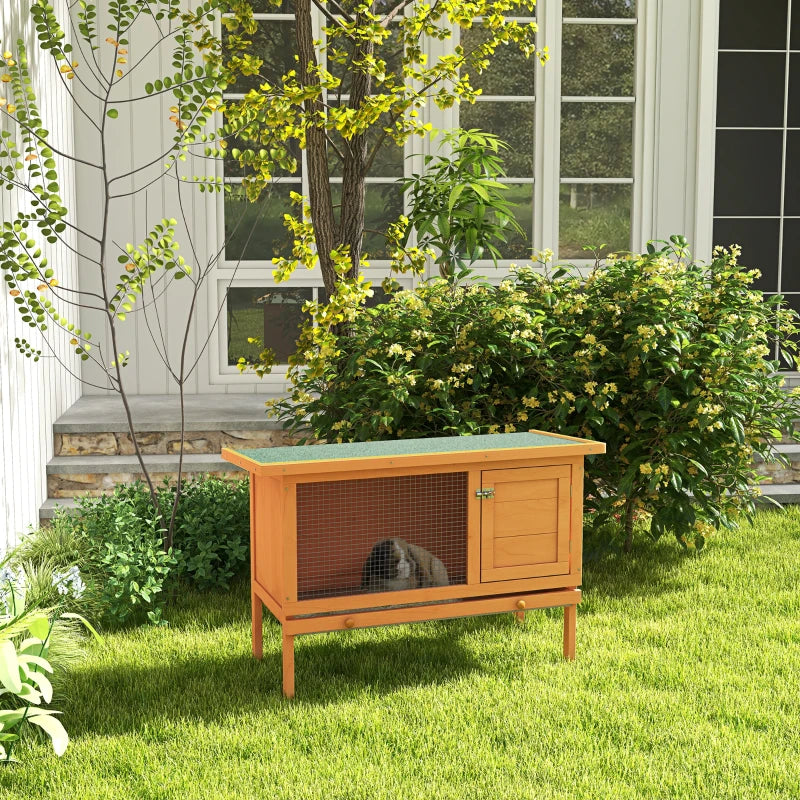 Outdoor Rabbit Hutch & Guinea Pig Cage - Spacious Bunny Shelter, 90 x 45 x 65cm, Weatherproof & Durable